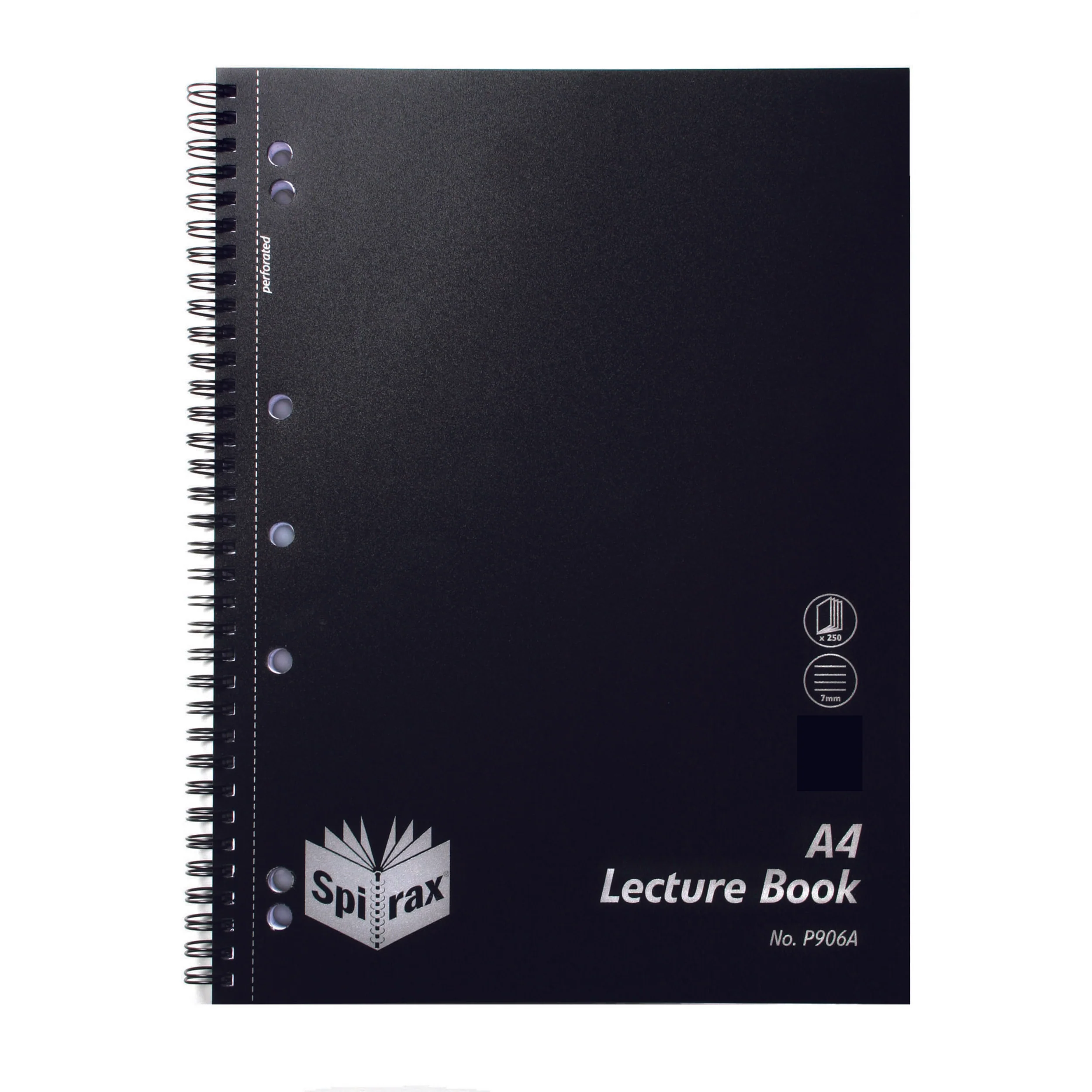 Spirax P906a PP Lecture Book A4 250 Page Black - Pack Of 5 - Nail Gallerys