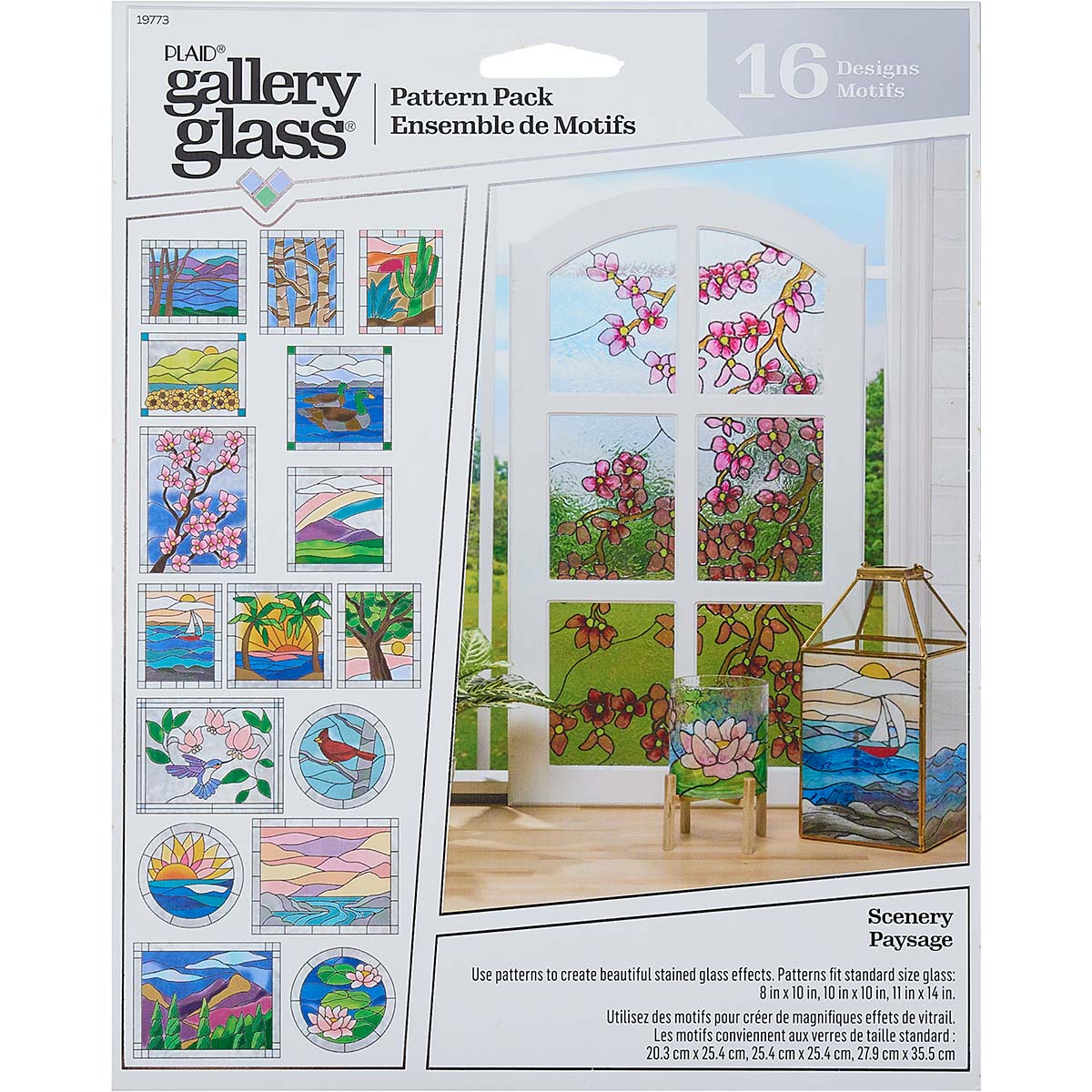Plaid Gallery Glass Scenery Pattern Pack Of 16 Designs - Nail Gallerys