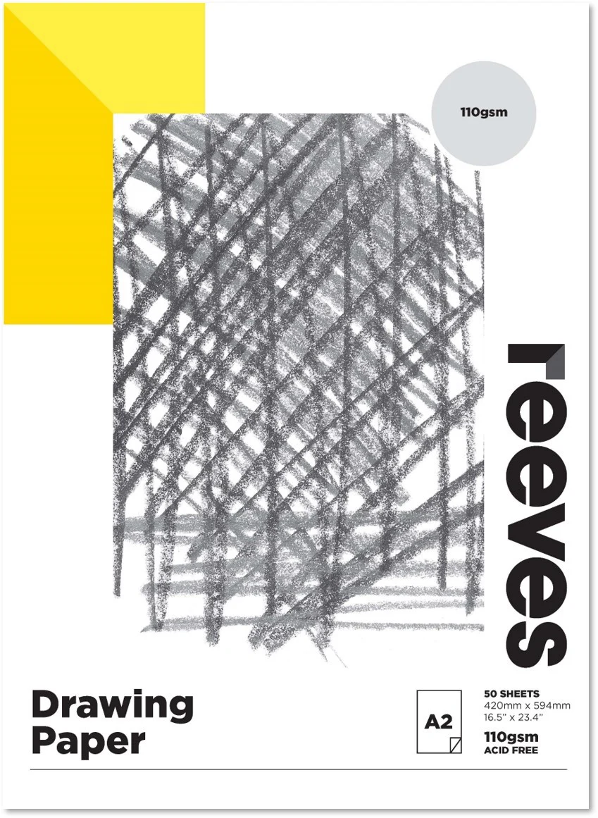 Reeves Drawing 110gsm 50 Sheet Pad A2 - Nail Gallerys