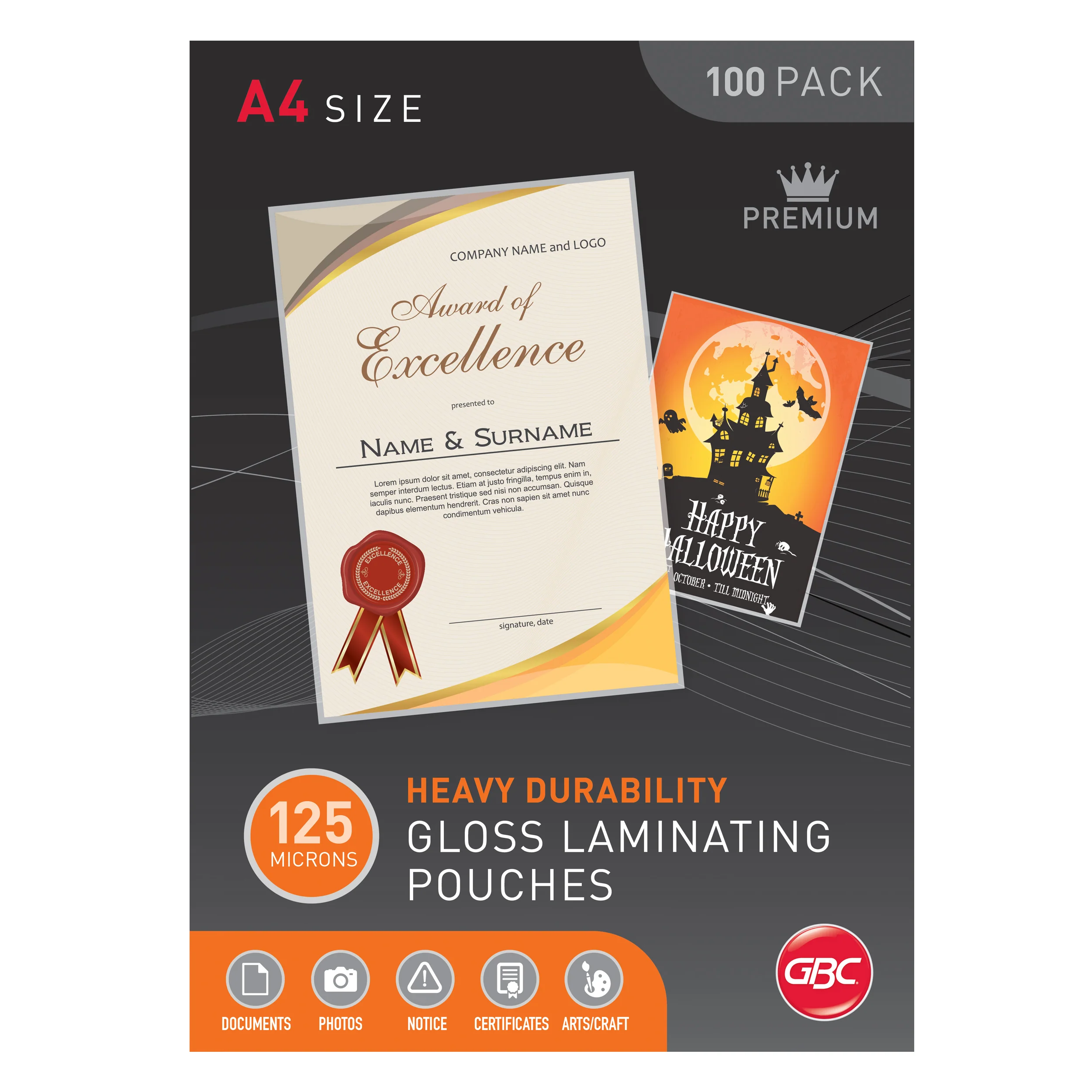 GBC Signature A4 125 Micron Laminating Pouches Pack Of 100 - Nail Gallerys