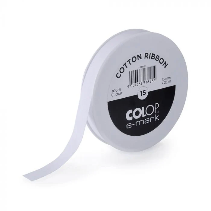 Colop E-mark Ribbon White Cotton - Nail Gallerys