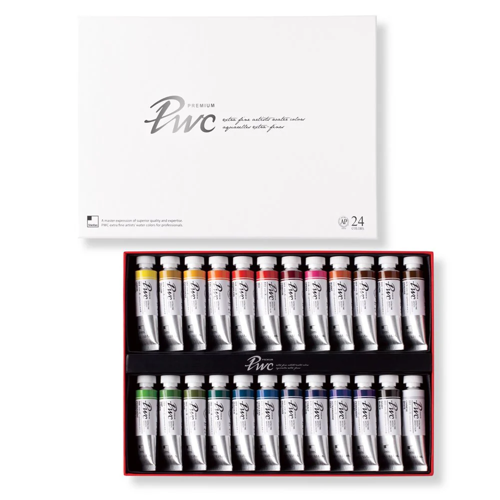 ShinHan PWC Extra Fine 15ml Watercolour Paints Set Of 24 - Nail Gallerys