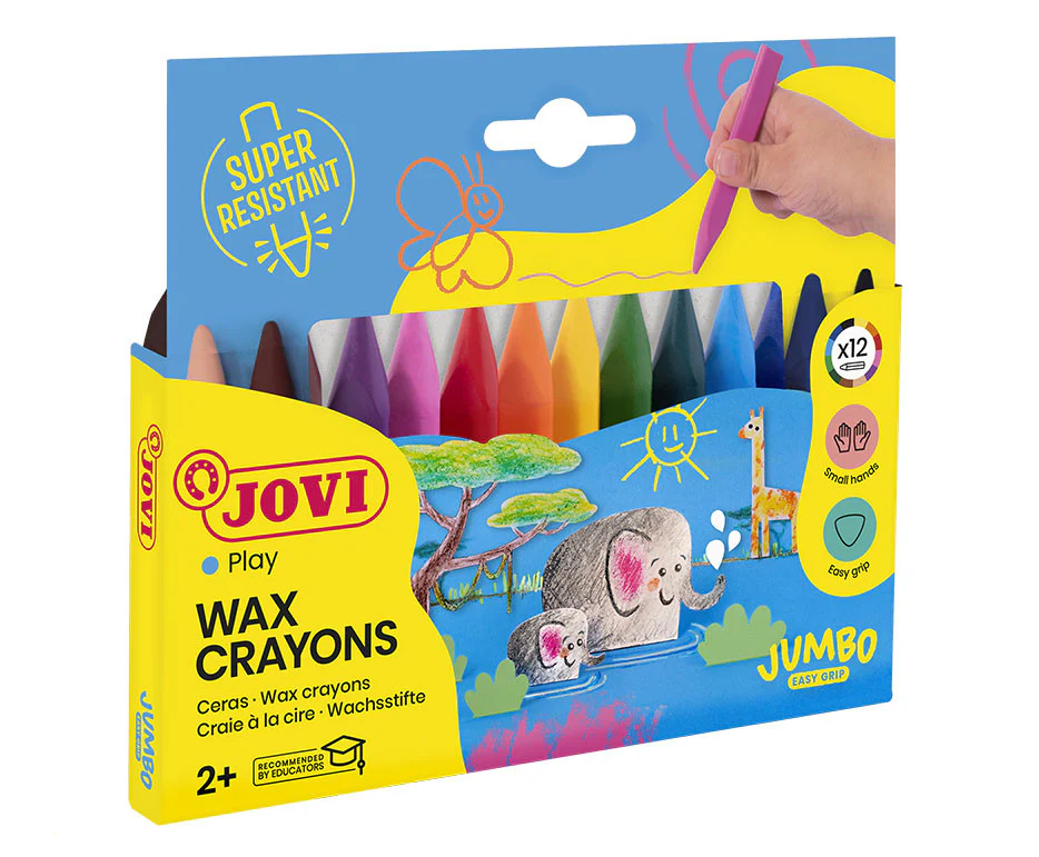 Jovi Triwax Triangular Shaped Crayons Set of 12 - Nail Gallerys