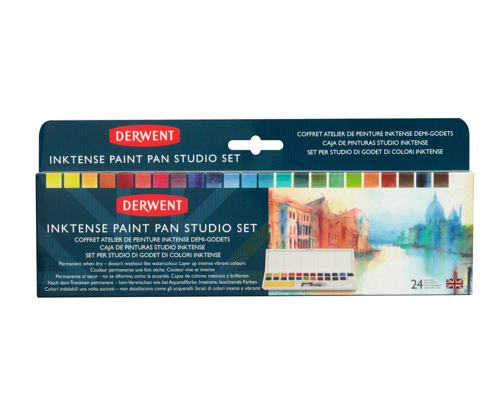 Derwent Inktense 24 Pan Paint Set - Nail Gallerys
