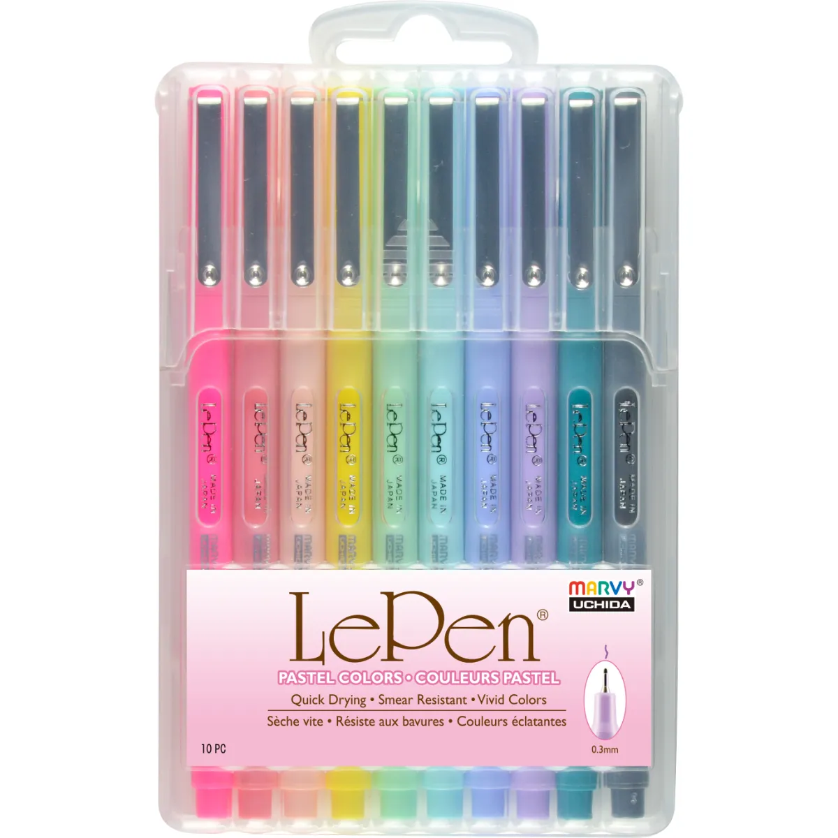 Marvy Le Pen Pastel Pens Set Of 10 - Nail Gallerys