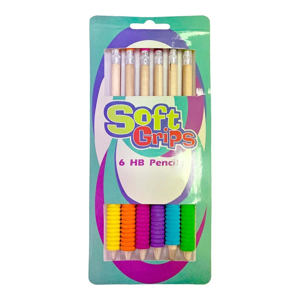 Groovy Grip Hb Pencils - Pack Of 6 - Nail Gallerys