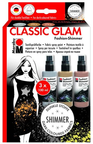 Marabu Fashion Shimmer Sprays Classic Glam Set of 3 - Nail Gallerys