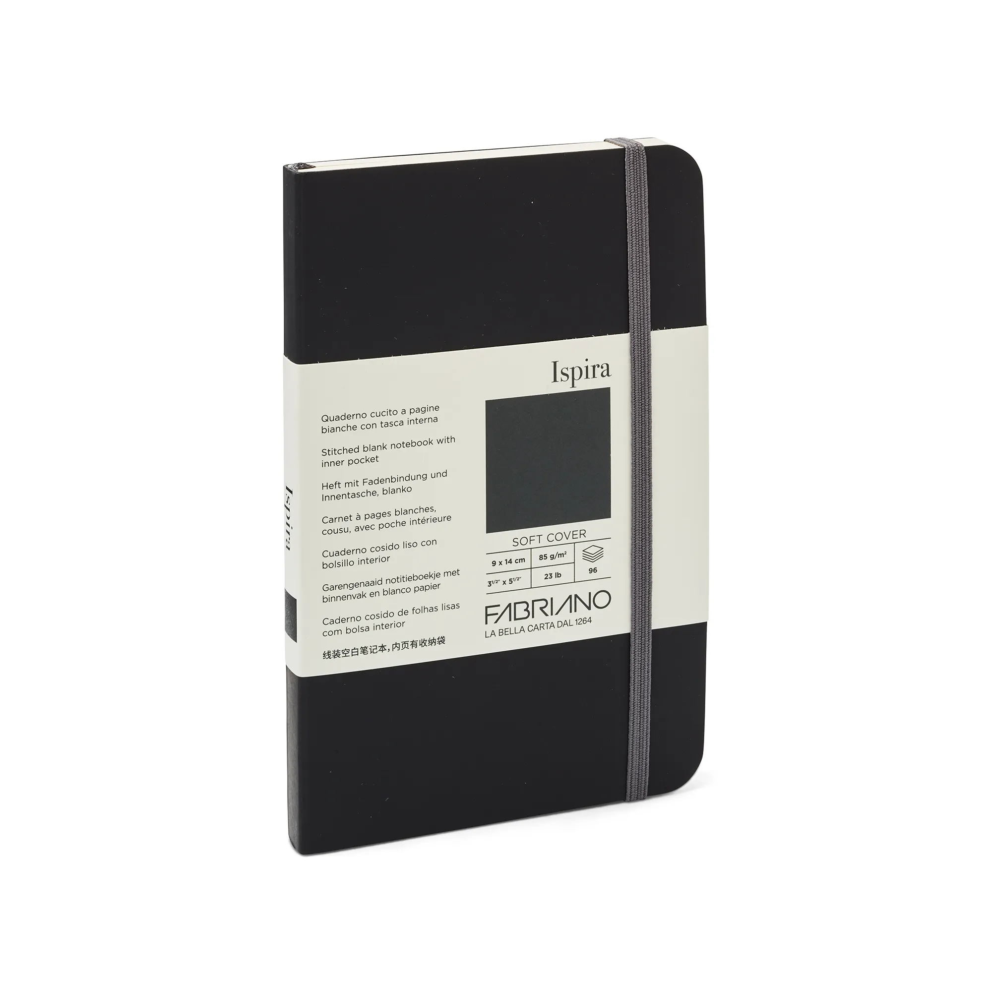 Fabriano Ispira Soft Cover 85gsm Blank Black Notebooks - Nail Gallerys