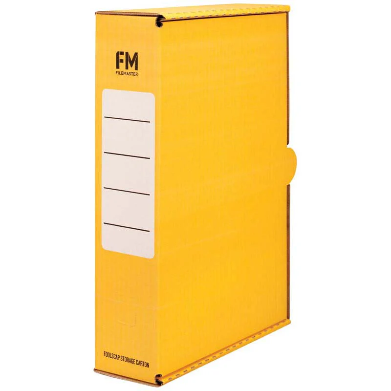 FM Storage Carton Yellow Size Foolscap Cardboard - Nail Gallerys