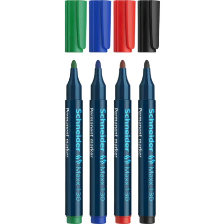 Schneider Maxx 130 Permanent Marker Set Of 4 - Nail Gallerys