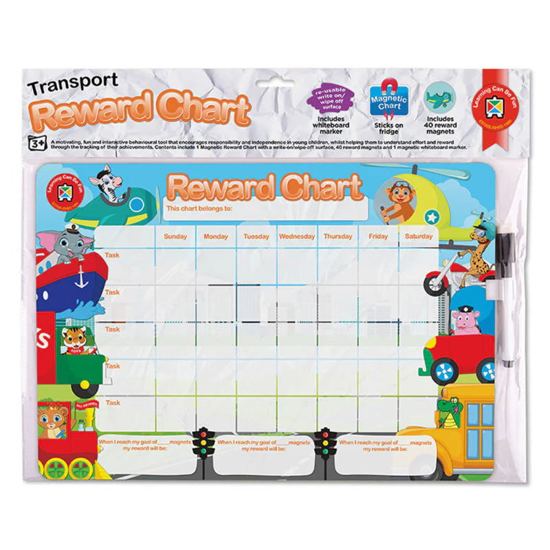 Learning Can Be Fun Transport Magnetic Reward Chart - Nail Gallerys
