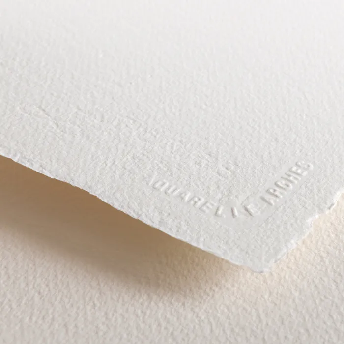 Arches Watercolour Natural White 56x76cm 850gsm Rough Paper Pack Of 5 Sheets - Nail Gallerys
