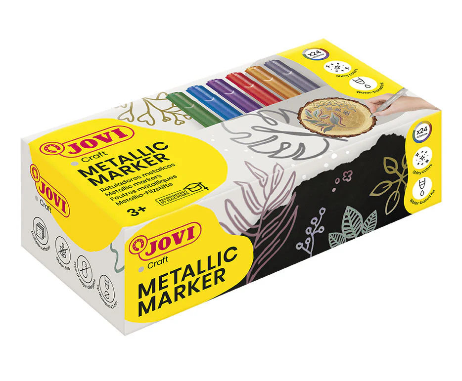 Jovi Decor Metallic Pen Class Pack Of 24 - Nail Gallerys