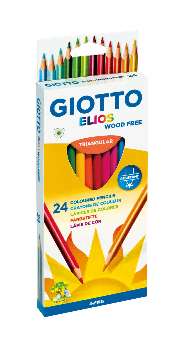 Giotto Elios Woodfree Tri Pencils Set Of 24 - Nail Gallerys