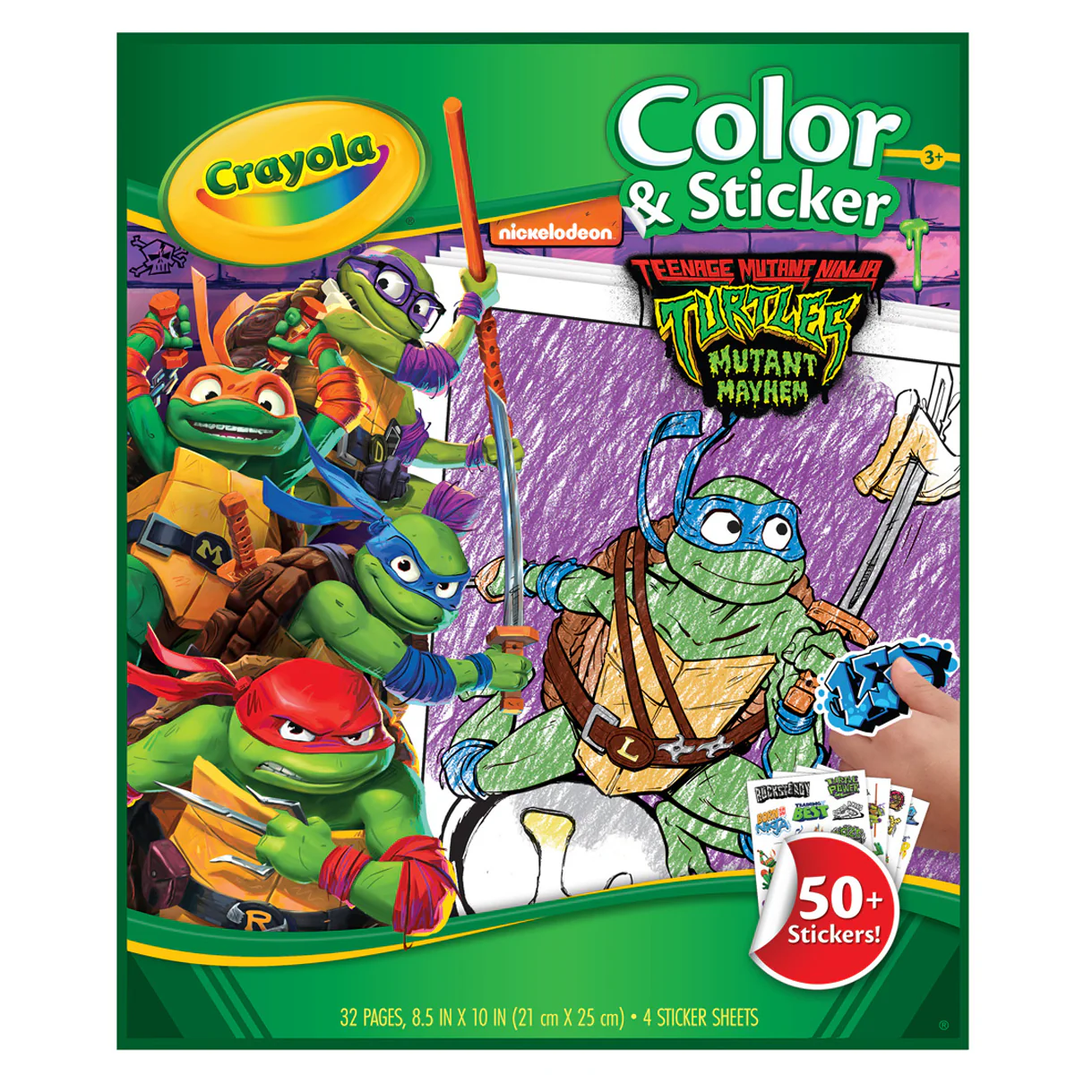 Crayola Teenage Mutant Ninja Turtles Colour & Sticker Book - Nail Gallerys