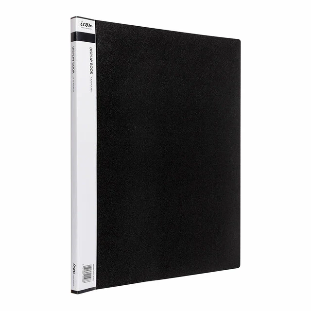 Icon Display Book A3 With Insert Spine 20 Pocket Black - Nail Gallerys