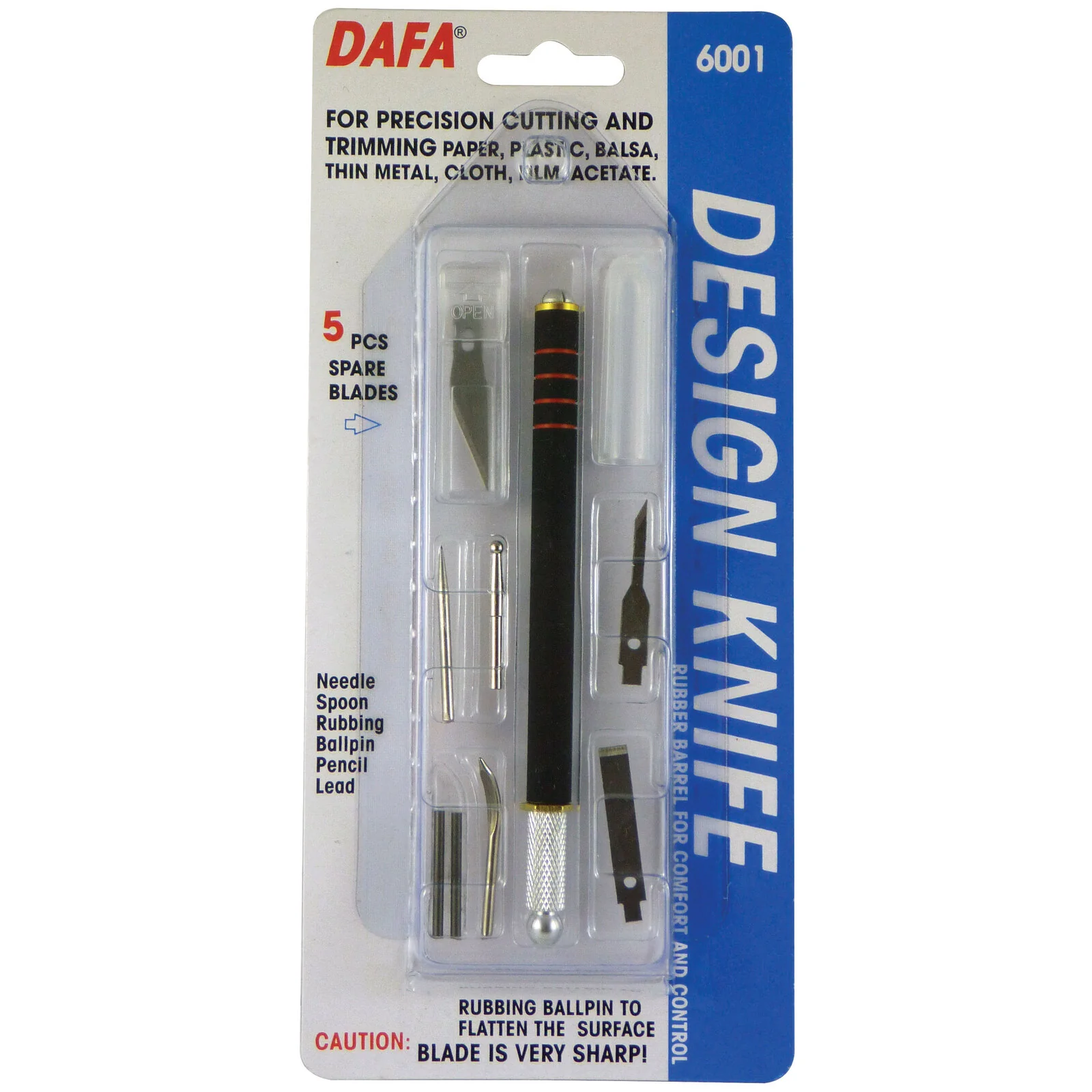 Dafa 6001 Design Knife With Assorted Tools 5 Blades And 5 Nibs - Nail Gallerys