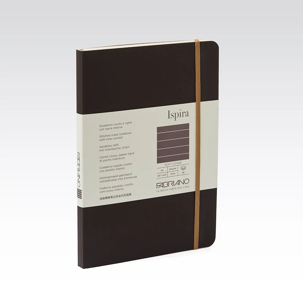 Fabriano Ispira Soft Cover 85gsm Lined A5 Notebooks - Nail Gallerys