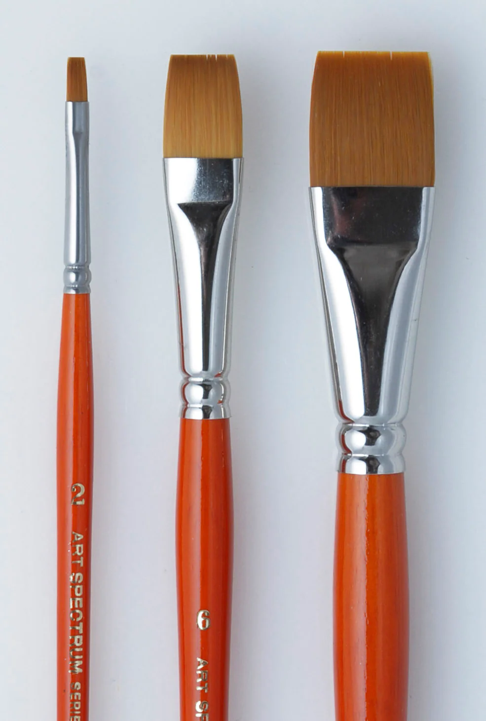 Art Spectrum Golden Sable Short Flat Brushes - Nail Gallerys