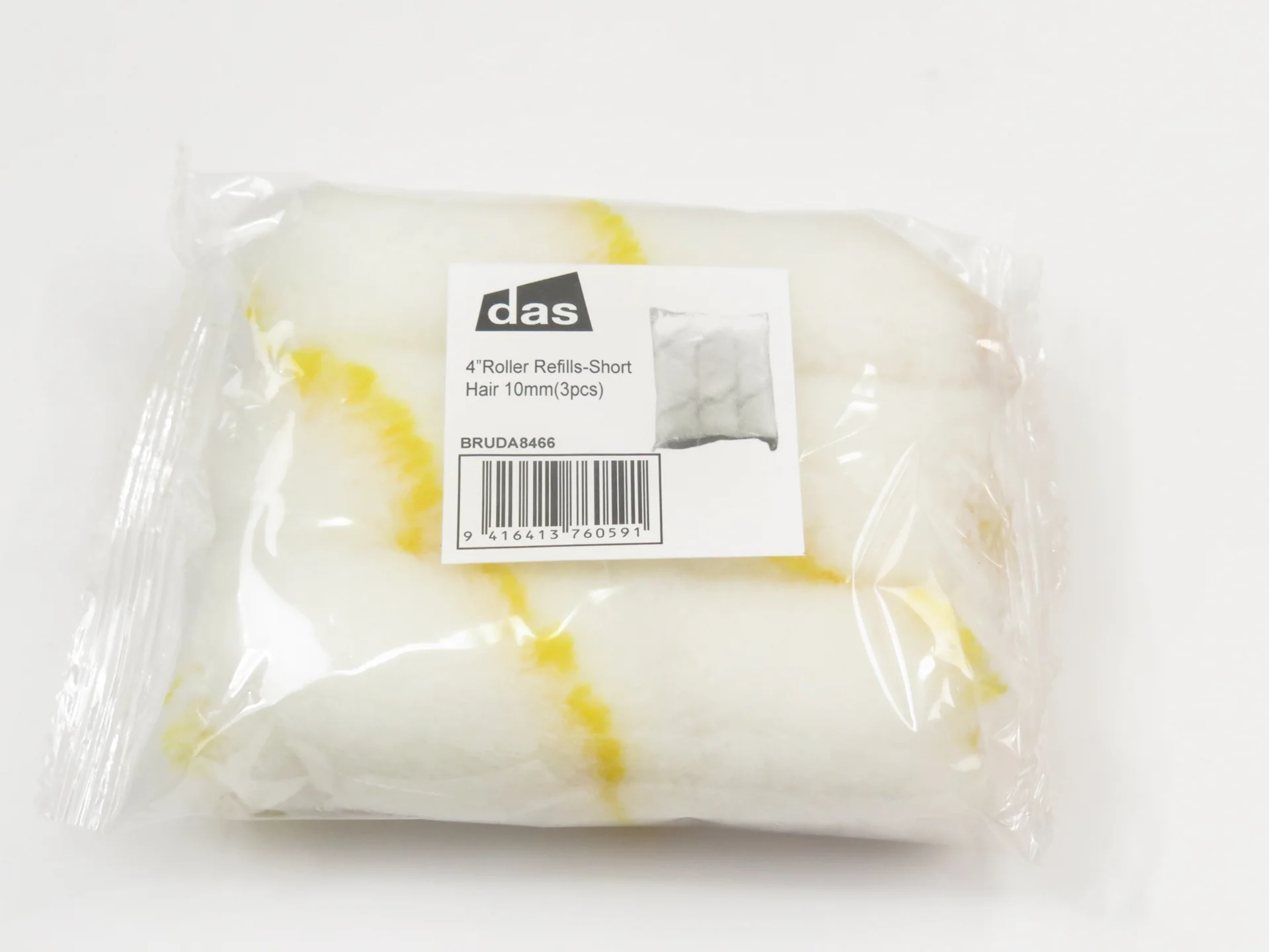 Das 4 Inch Roller Refills - Short Hair 3 Pieces - Nail Gallerys