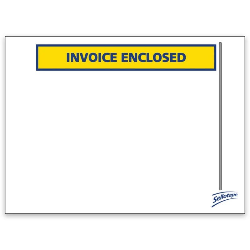 Sellotape Labelopes Invoice Enclosed 115x155mm - Nail Gallerys