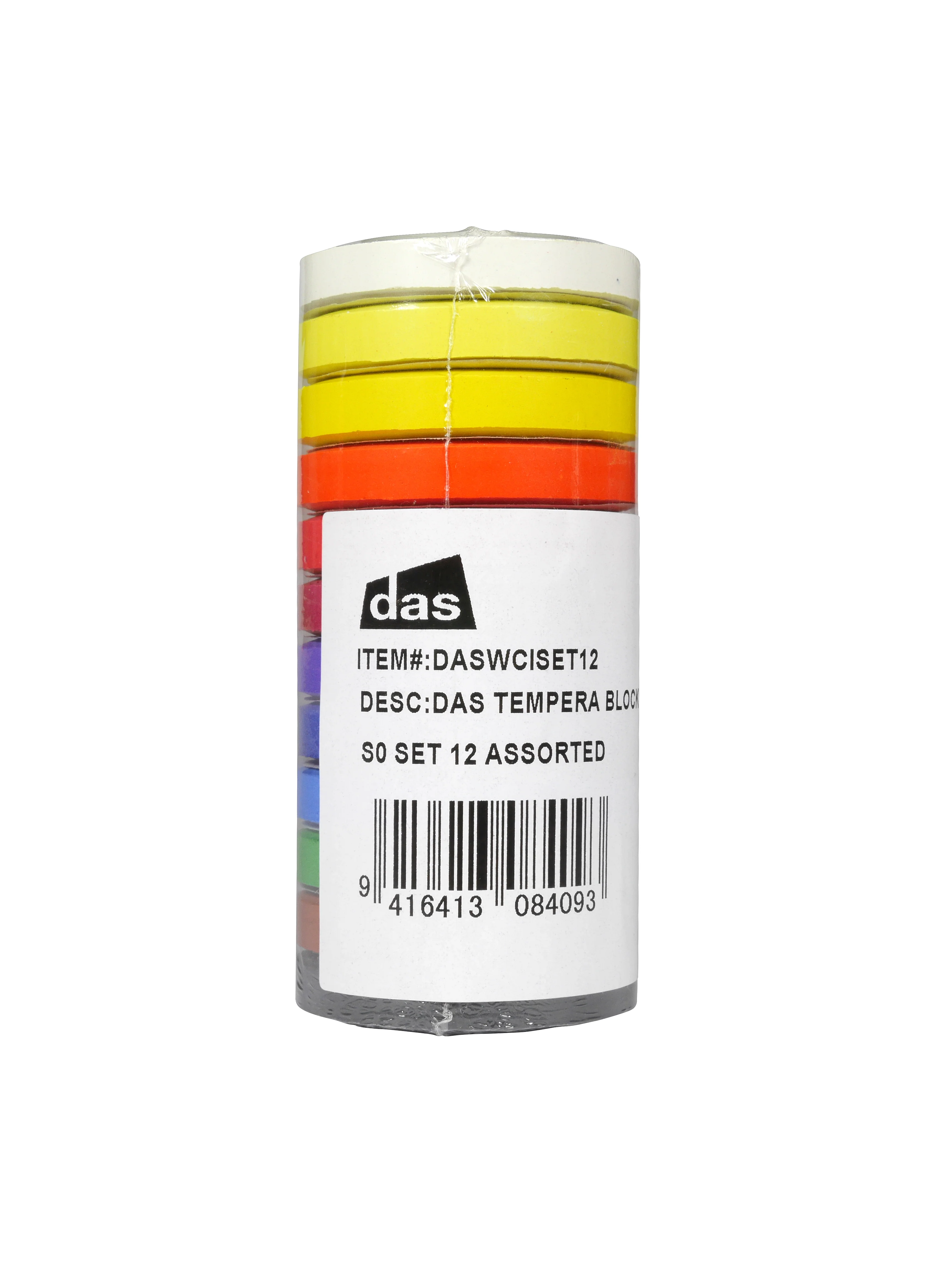 Das Tempera Water Soluble Paint Blocks Set Of 12 Assorted Colours - Nail Gallerys