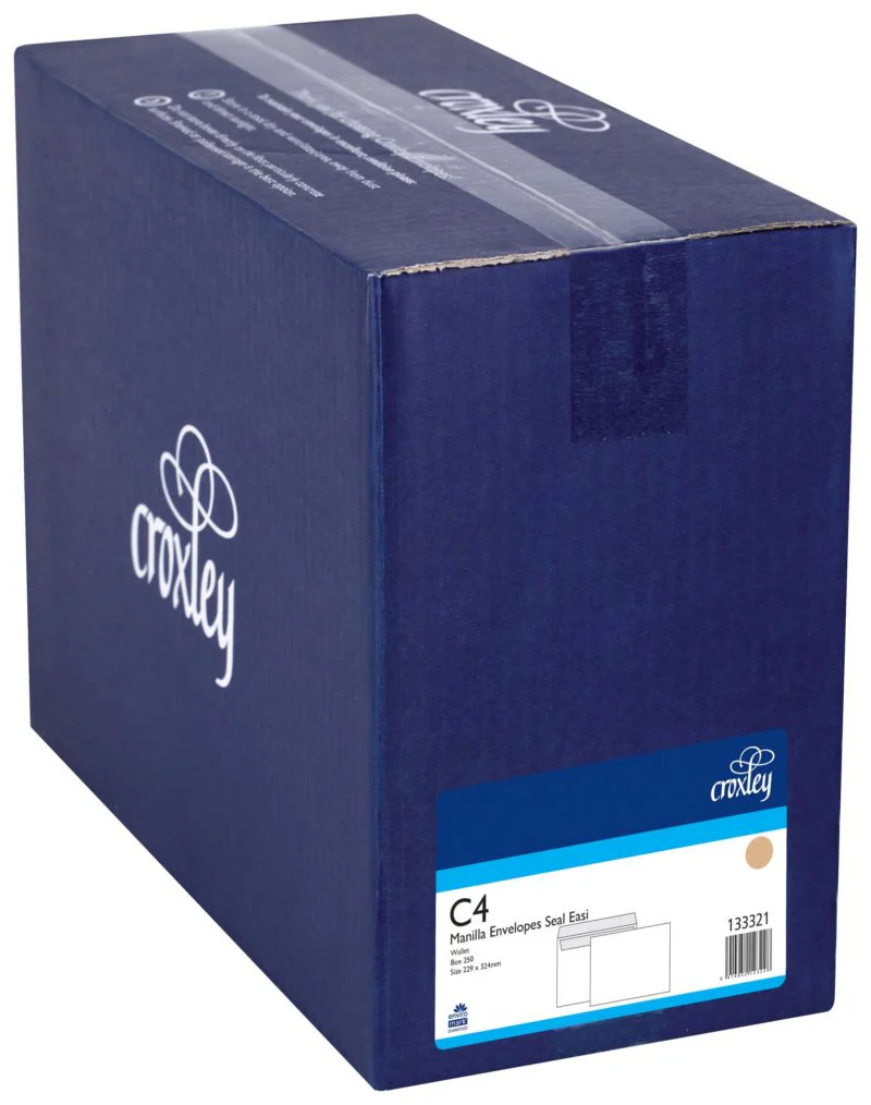 Croxley Envelope C4 Manilla Seal Easi Wallet Box Of 250 - Nail Gallerys