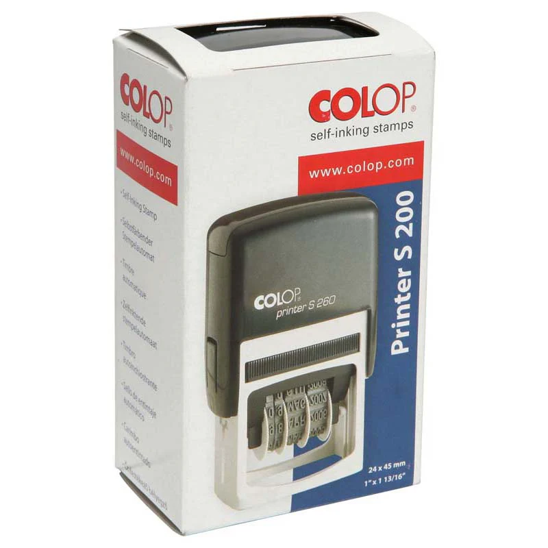 Colop Stamp Dater S260 24x45mm Date With Custom Plate - Nail Gallerys