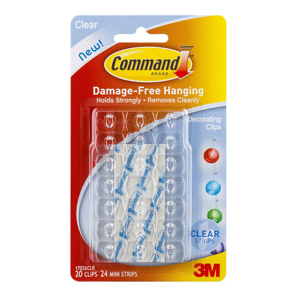 Command Clips Decorating 17026clr Clear Pack Of 20 - Nail Gallerys