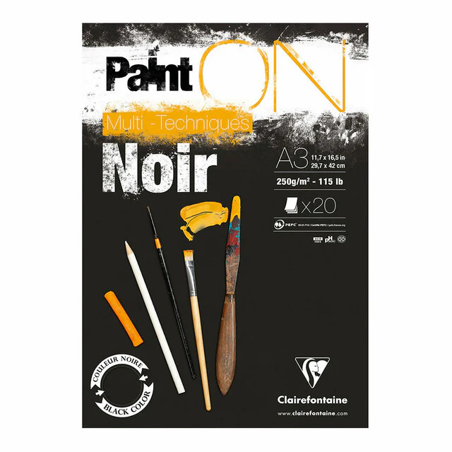 Clairefontaine Painton Pad Black 20 Sheets - Nail Gallerys