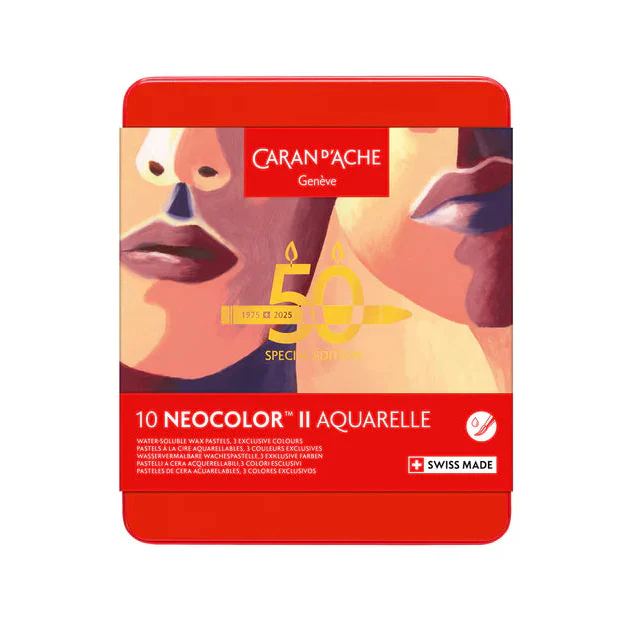 Caran d'Ache Neocolor II Aquarelle Crayons Portrait Assorted Special Edition Set of 10 - Nail Gallerys