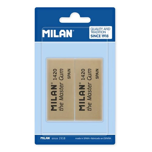 Milan Eraser 1420 Master Gum Blister Pack Of 2 - Nail Gallerys