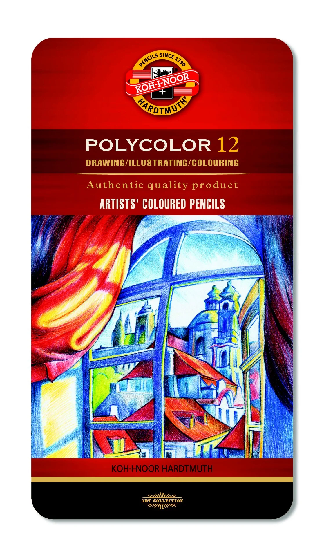 Koh-I-Noor Polycolor Colour Pencil Set of 12 - Nail Gallerys