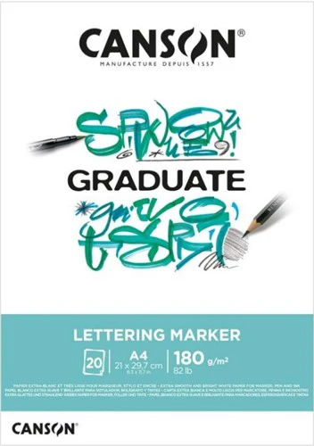 Canson Graduate Lettering Marker 180gsm 20 Sheet Pads - Nail Gallerys