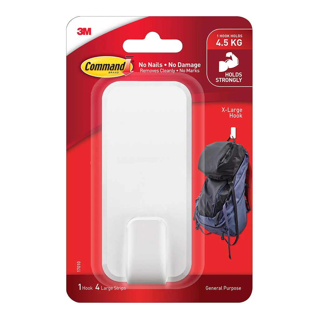 Command X-Large Utility White Hook - Nail Gallerys