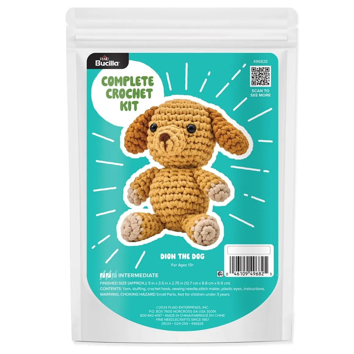 Bucilla Large Dion the Dog Amigurumi Kit - Nail Gallerys
