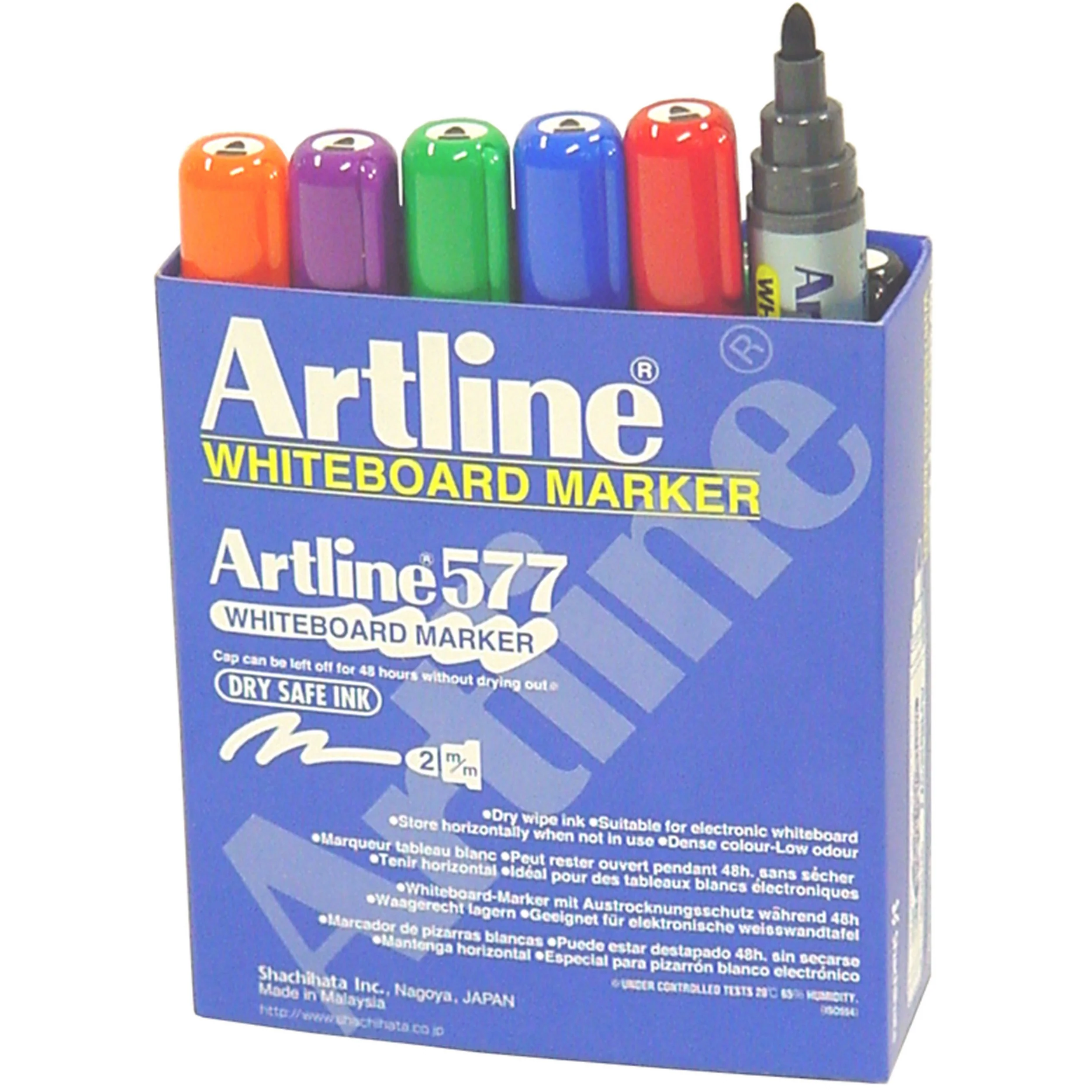 Artline 577 Whiteboard Marker 8 Colours Assorted - Nail Gallerys