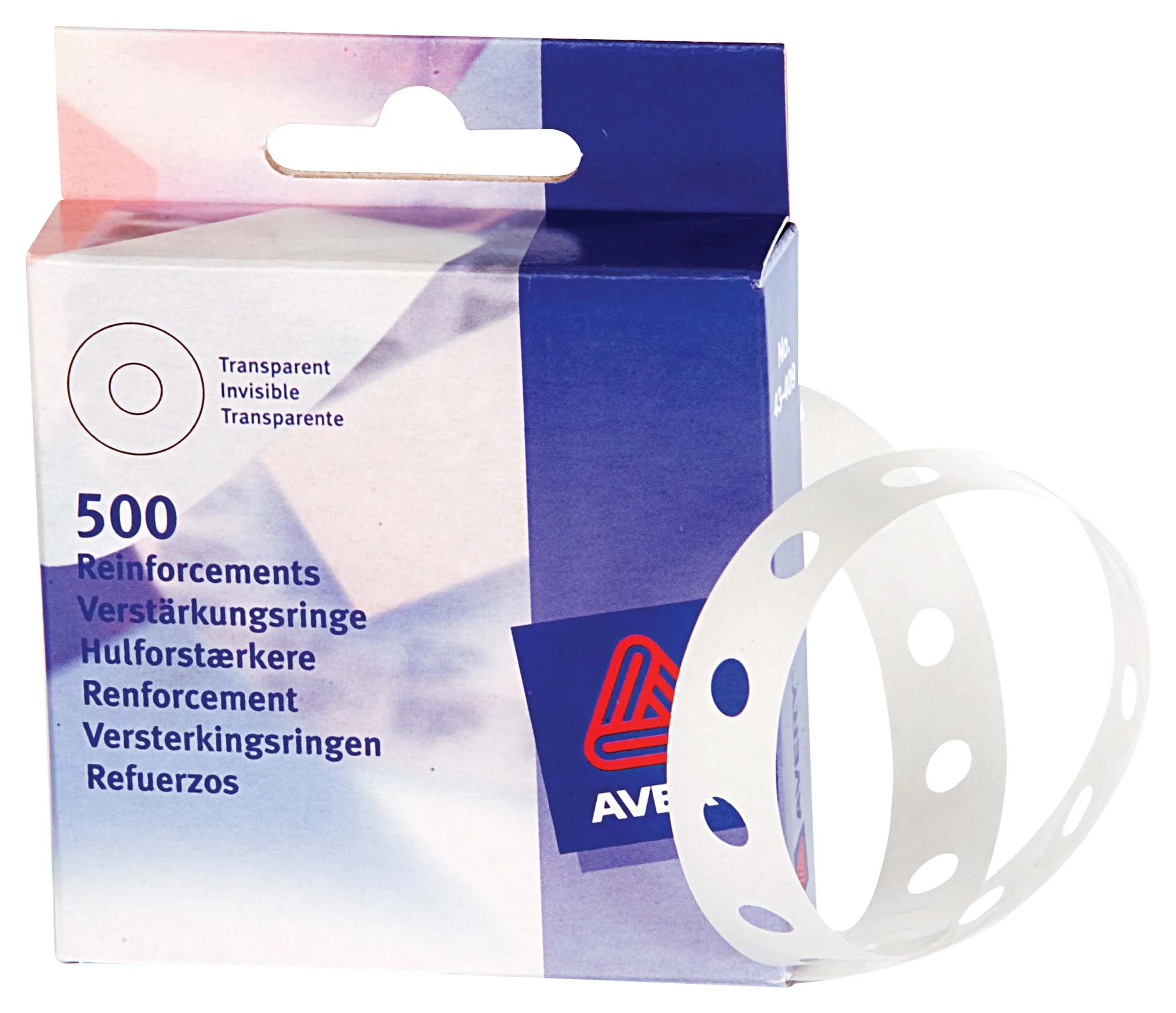 Avery Ring Reinforcers 500 Pack Transparent Clear 13mm - Nail Gallerys