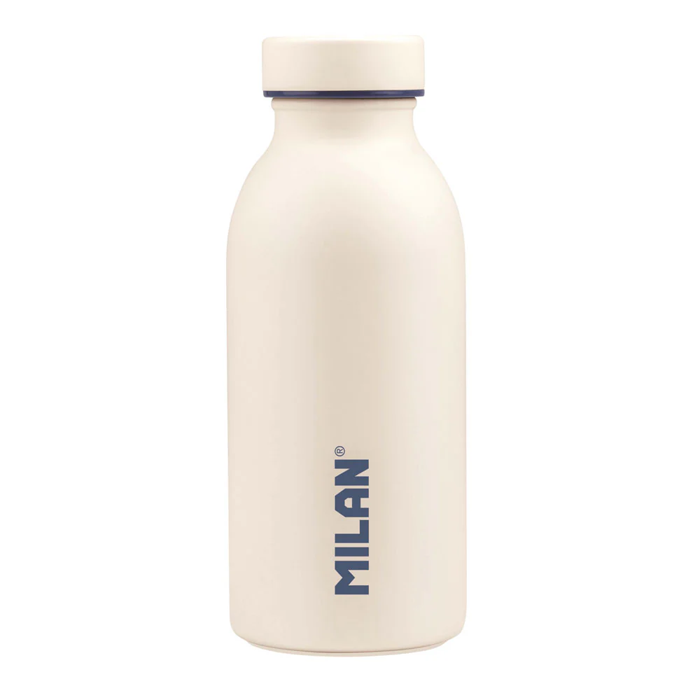 Milan 350ml 1918 Series White Stainless Steel Isothermal Bottle - Nail Gallerys
