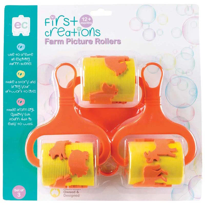 EC First Creations Farm Picture Rollers Set Of 3 - Nail Gallerys
