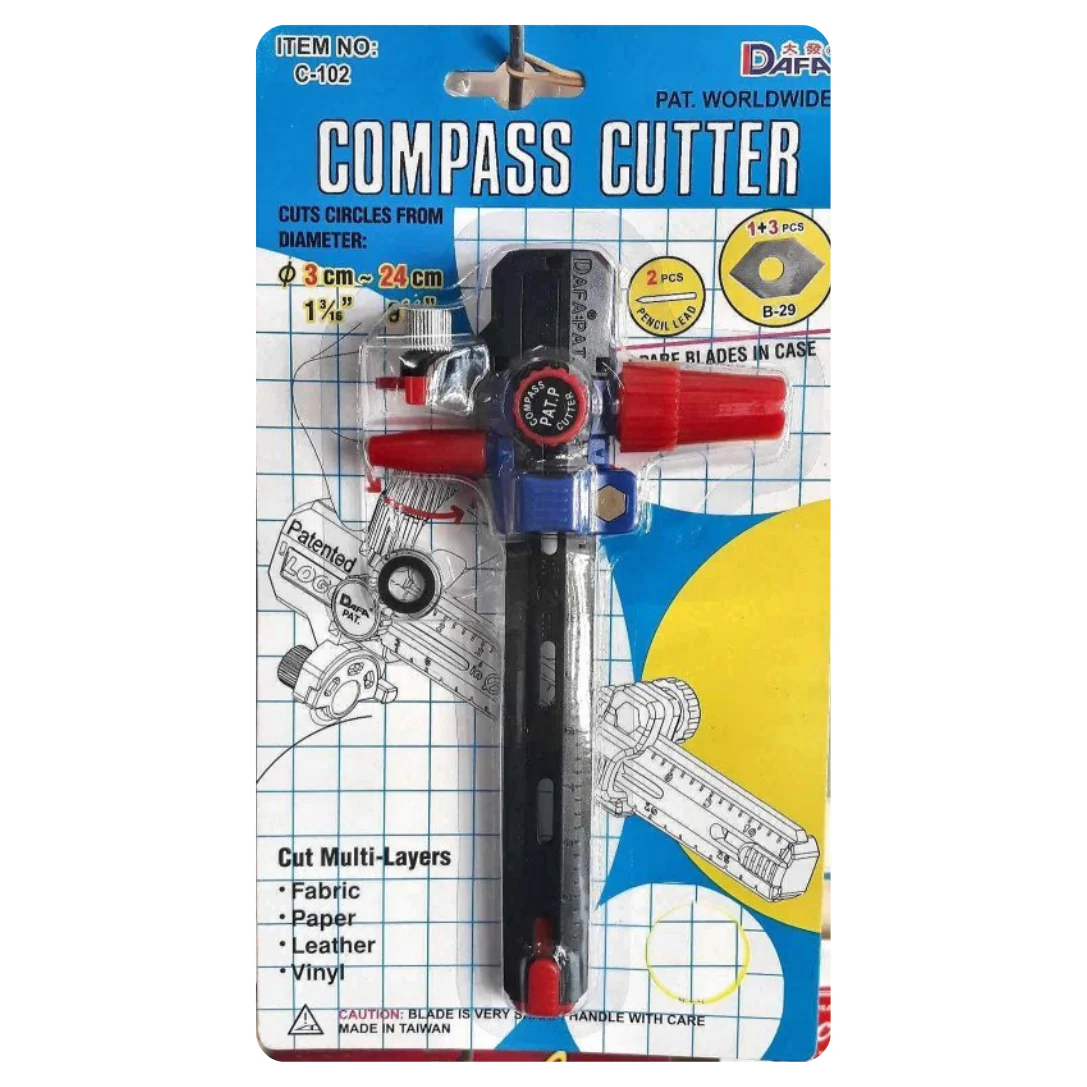 Dafa C-102 Compass Cutter - 3 to 24cm - Nail Gallerys