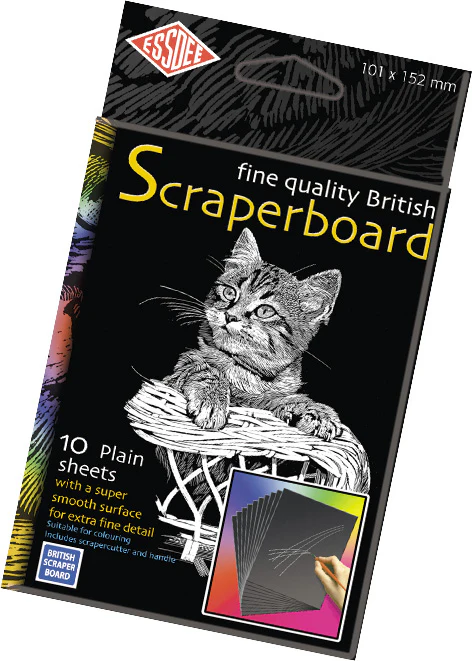 Essdee Black Scraperboard Pack of 10 Sheets - Nail Gallerys
