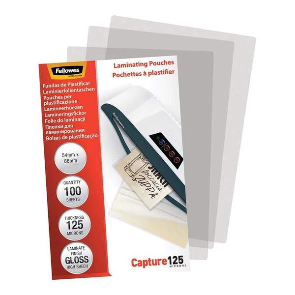 Fellowes Laminating Pouches 125 Micron Pack Of 100 - Nail Gallerys