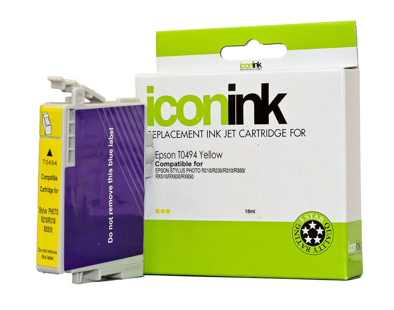 Icon Compatible Epson T0494 Yellow Ink Cartridge - Nail Gallerys