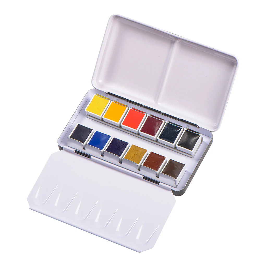 BLOCKX Artists' Watercolour Half Pan Metal Box Set of 12 - Nail Gallerys