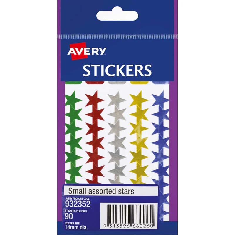 Avery Label Stars Small 90 Pack - Nail Gallerys