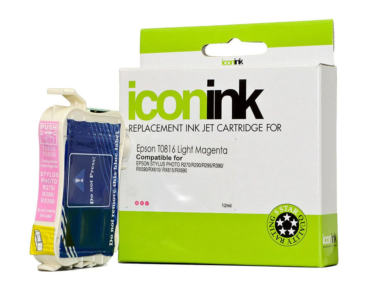 Icon Compatible Epson T0816 Light Magenta 81n Ink Cartridge - Nail Gallerys