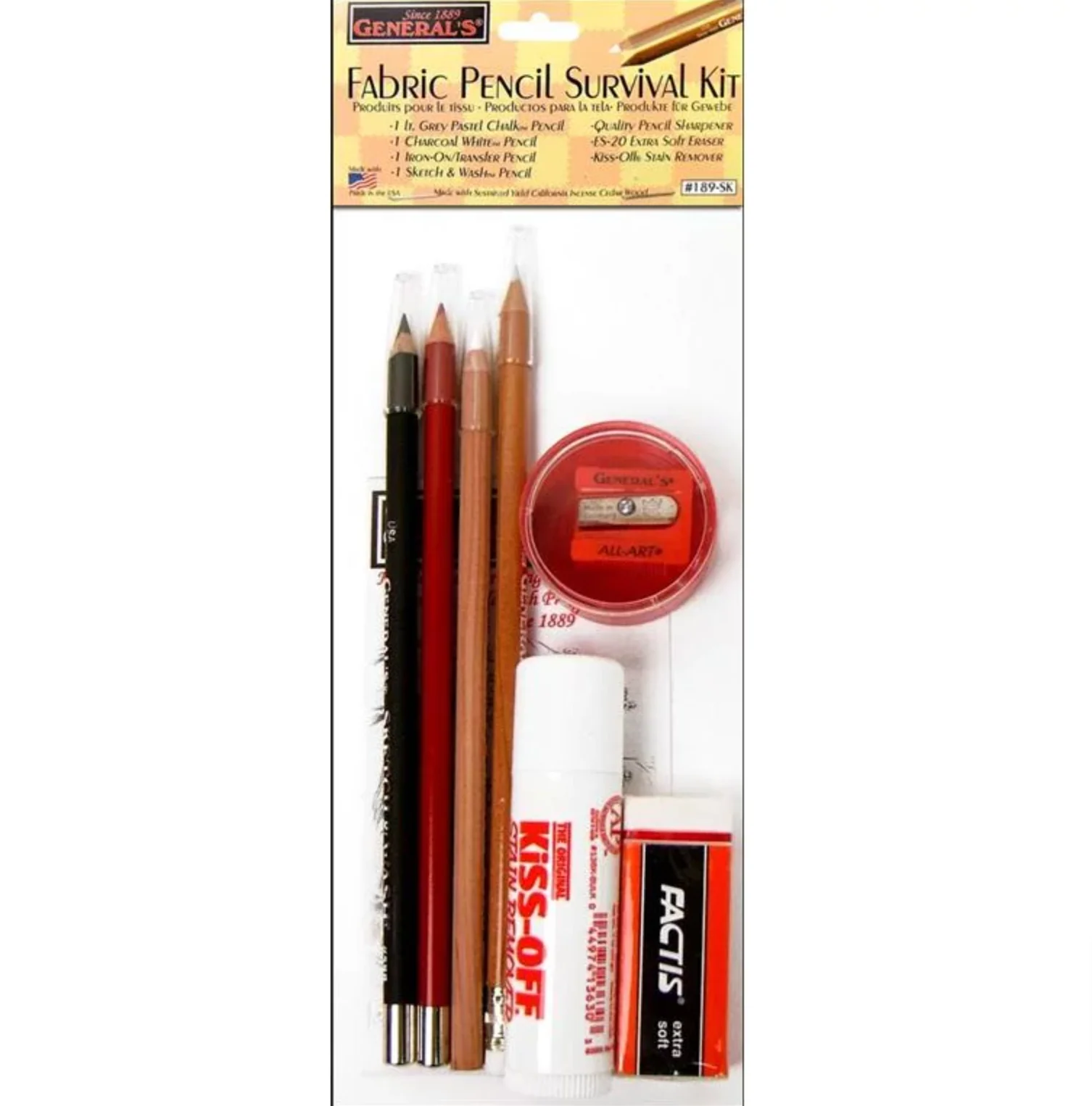 General's Fabric Pencil Survival Kit Set of 7 - Nail Gallerys