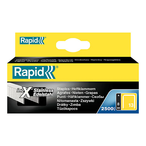 Rapid Staples Stainless Steel 13/8ss 8mm - Nail Gallerys