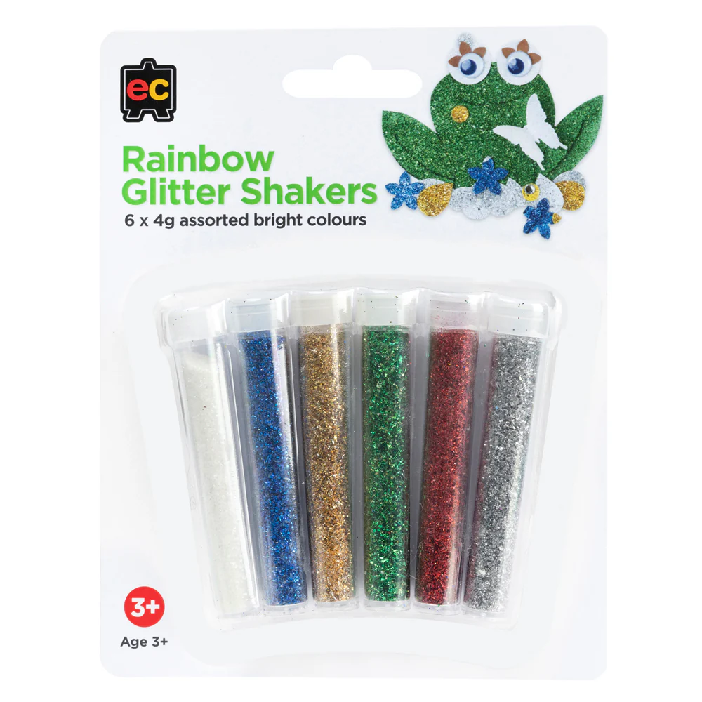 EC 4g Glitter Rainbow Shakers Set Of 6 - Nail Gallerys